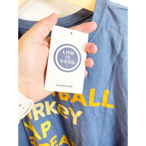 NWT Life is Good Football Thanksgiving Shirt Mens Size S - Picture 3 of 6